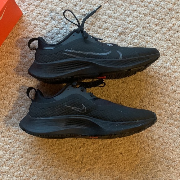 Nike pegasus 37 shield 8.5 blackout winter reflective logos running sneakers - Picture 6 of 16